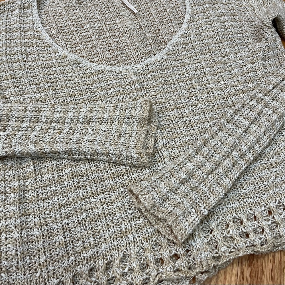 Free People Cotton Linen Knit Sweater - Picture 7 of 12